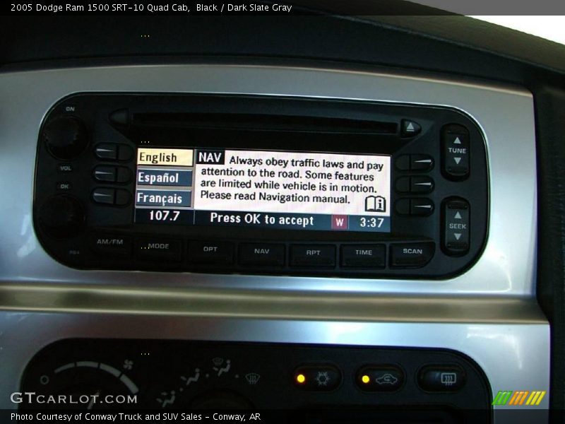 Black / Dark Slate Gray 2005 Dodge Ram 1500 SRT-10 Quad Cab