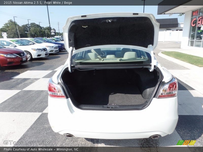 Pearl White / Beige 2015 Nissan Altima 2.5 S