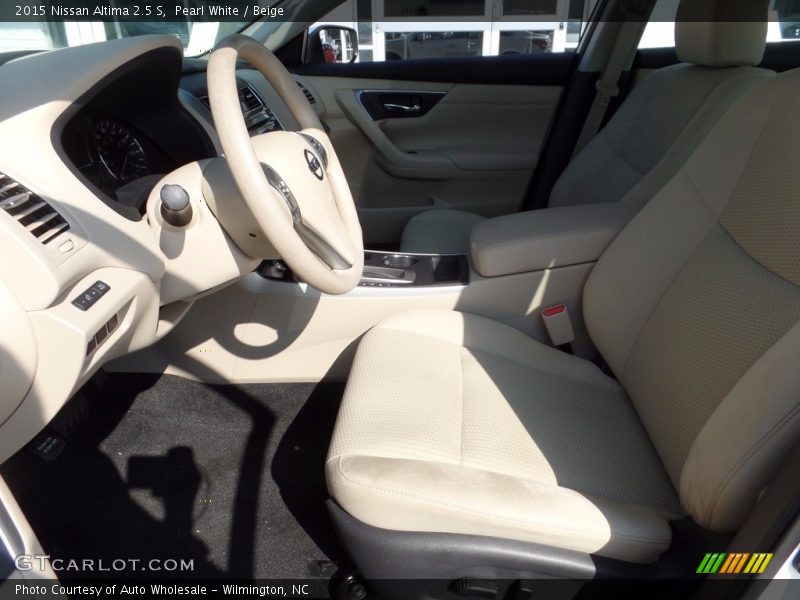 Pearl White / Beige 2015 Nissan Altima 2.5 S