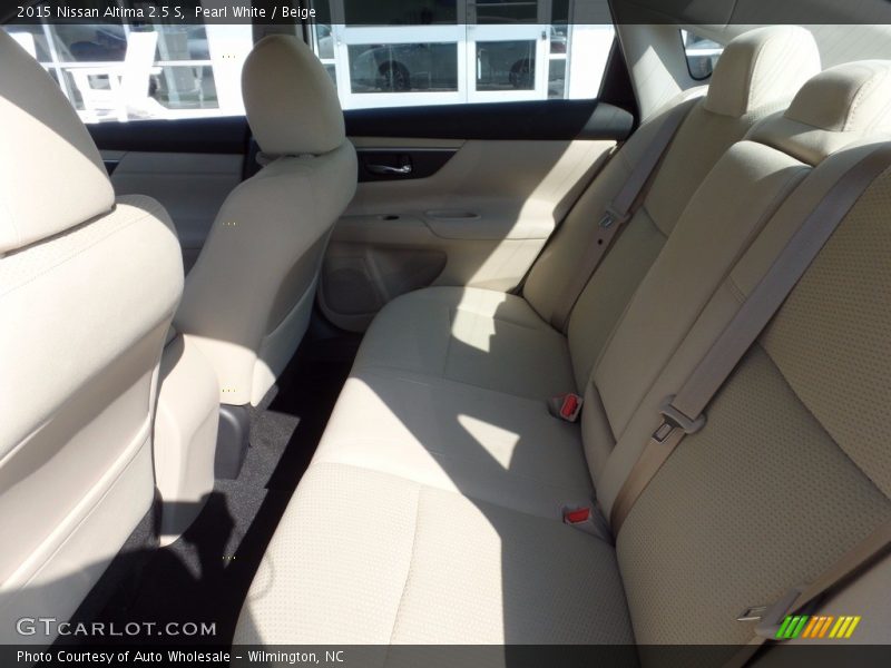 Pearl White / Beige 2015 Nissan Altima 2.5 S