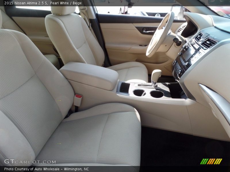 Pearl White / Beige 2015 Nissan Altima 2.5 S