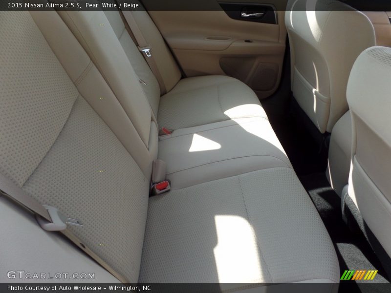 Pearl White / Beige 2015 Nissan Altima 2.5 S
