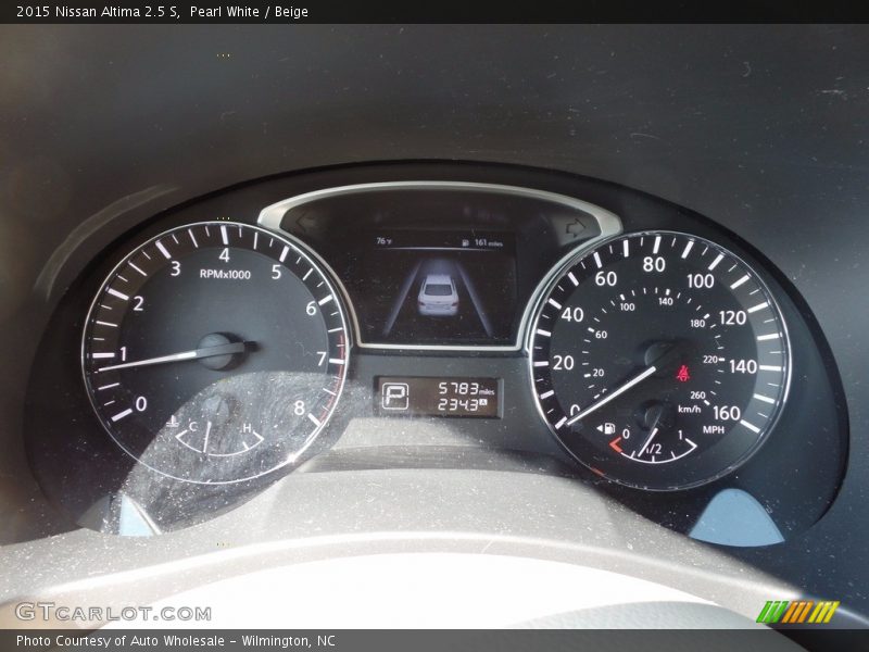 Pearl White / Beige 2015 Nissan Altima 2.5 S