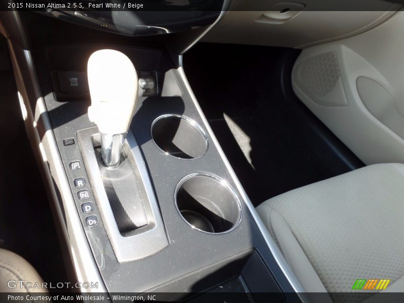 Pearl White / Beige 2015 Nissan Altima 2.5 S