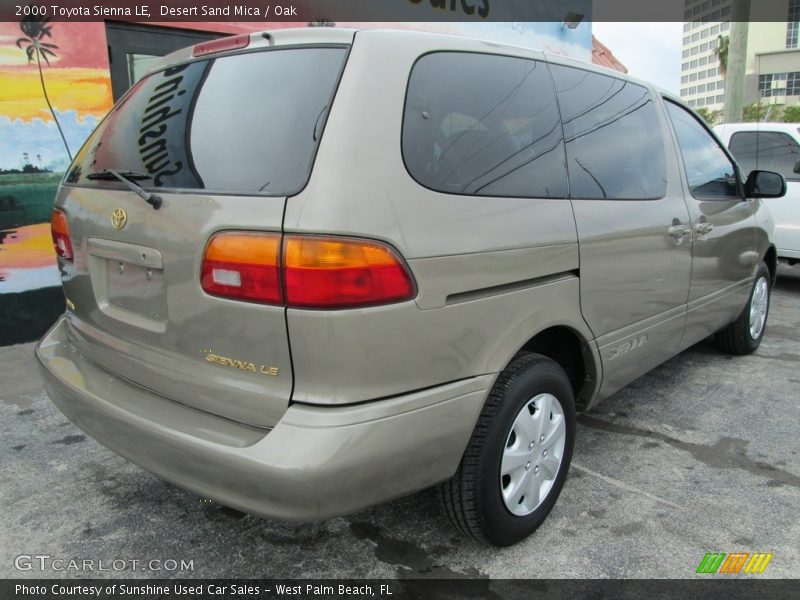 Desert Sand Mica / Oak 2000 Toyota Sienna LE