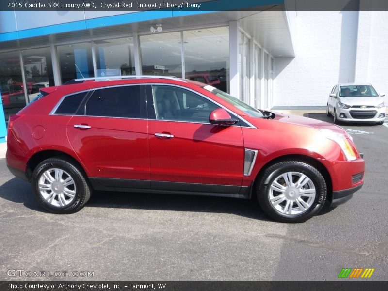 Crystal Red Tintcoat / Ebony/Ebony 2015 Cadillac SRX Luxury AWD
