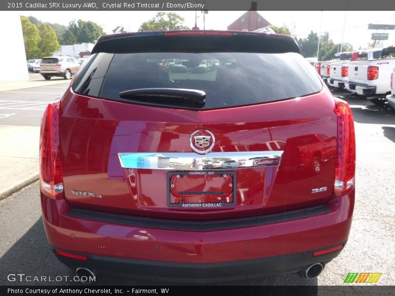 Crystal Red Tintcoat / Ebony/Ebony 2015 Cadillac SRX Luxury AWD