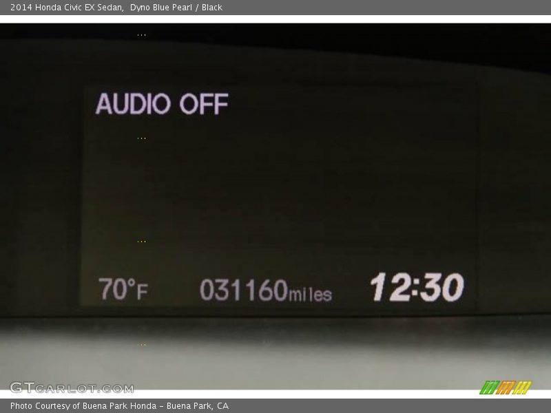 Dyno Blue Pearl / Black 2014 Honda Civic EX Sedan
