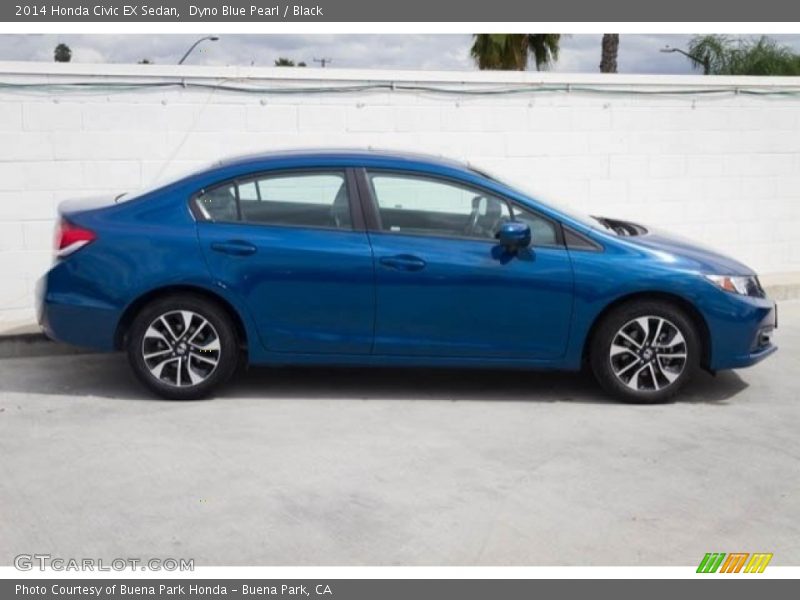 Dyno Blue Pearl / Black 2014 Honda Civic EX Sedan
