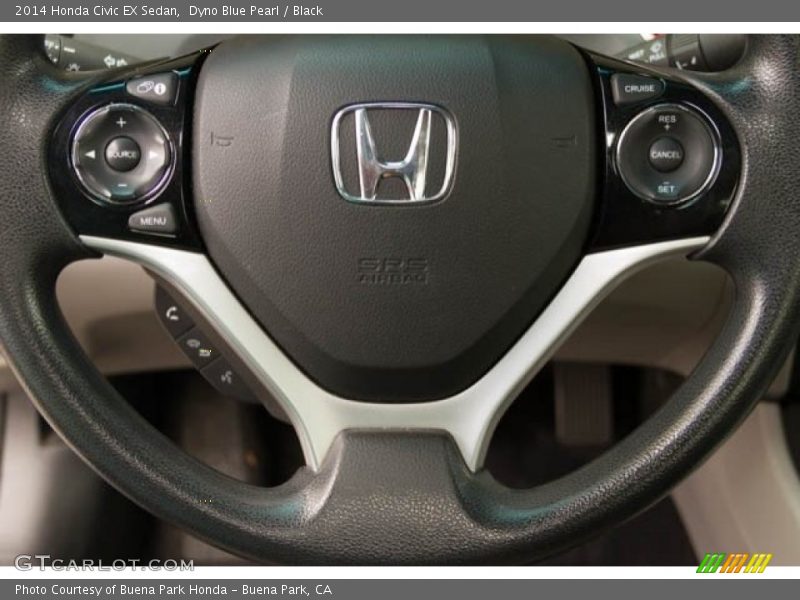 Dyno Blue Pearl / Black 2014 Honda Civic EX Sedan