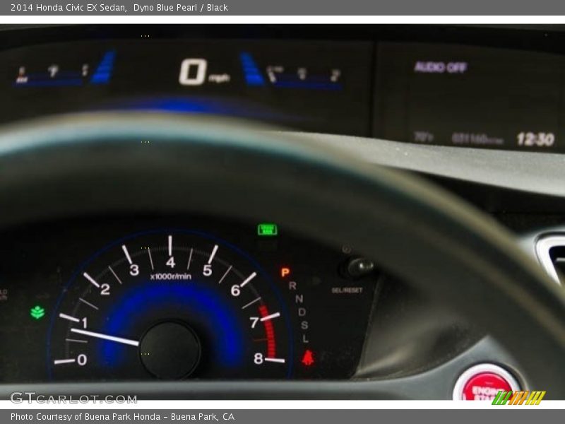 Dyno Blue Pearl / Black 2014 Honda Civic EX Sedan