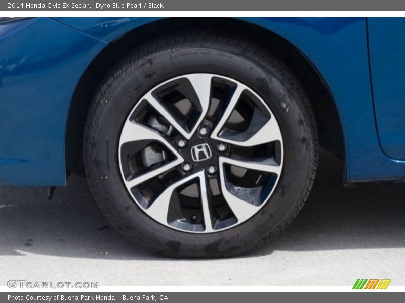 Dyno Blue Pearl / Black 2014 Honda Civic EX Sedan