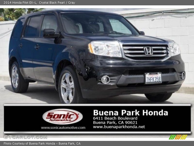 Crystal Black Pearl / Gray 2014 Honda Pilot EX-L