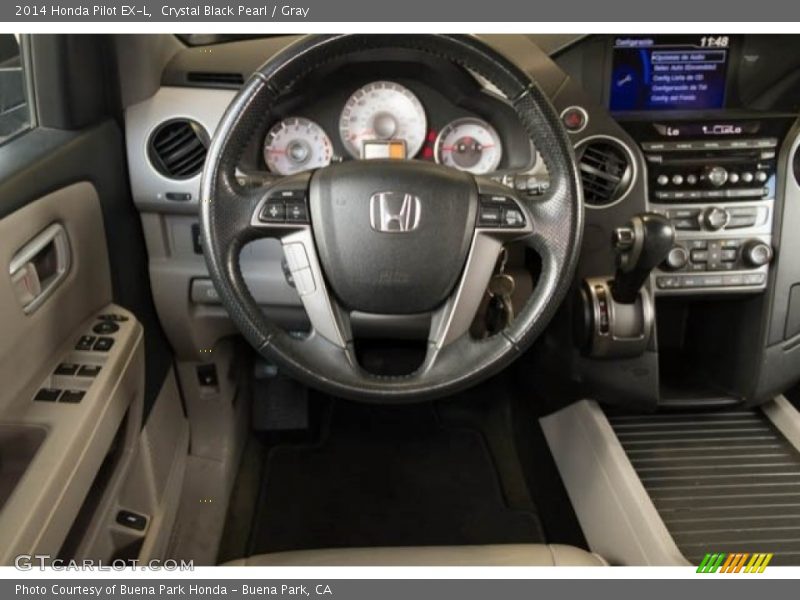 Crystal Black Pearl / Gray 2014 Honda Pilot EX-L