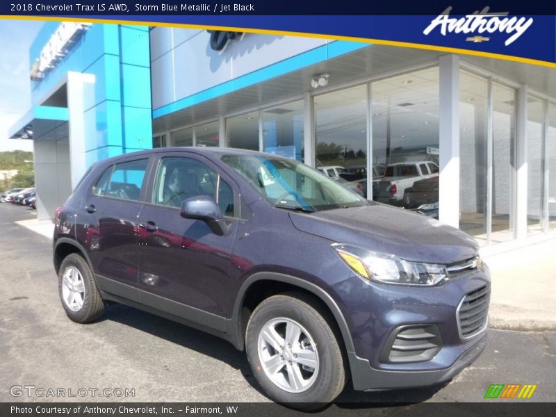 Storm Blue Metallic / Jet Black 2018 Chevrolet Trax LS AWD