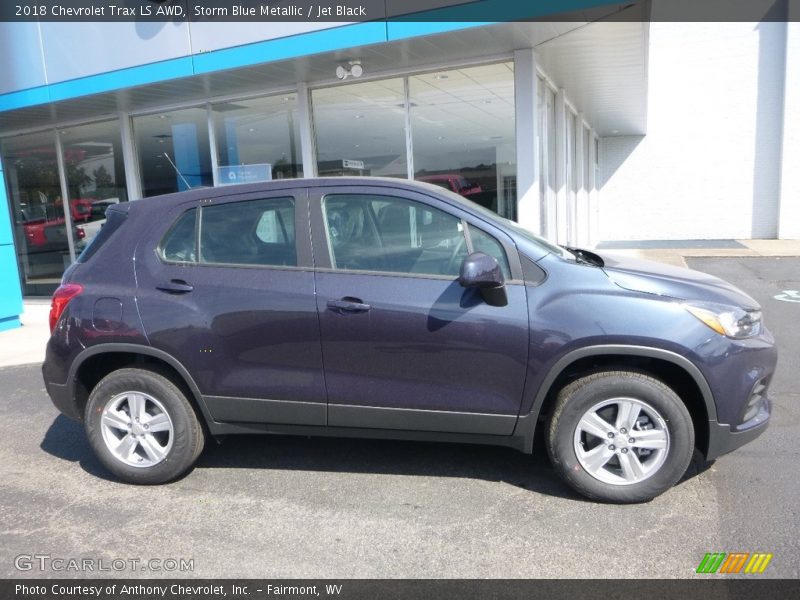 Storm Blue Metallic / Jet Black 2018 Chevrolet Trax LS AWD