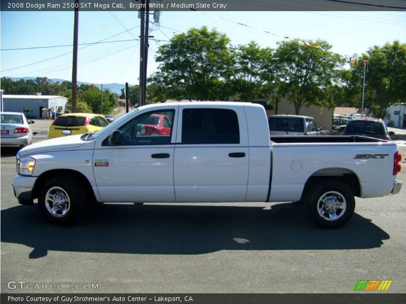 Bright White / Medium Slate Gray 2008 Dodge Ram 2500 SXT Mega Cab
