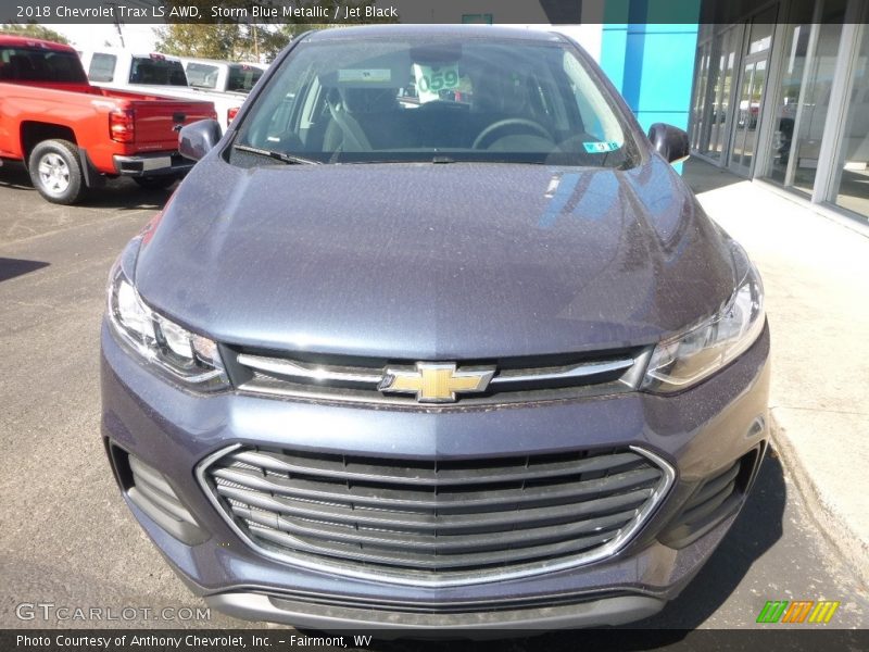 Storm Blue Metallic / Jet Black 2018 Chevrolet Trax LS AWD