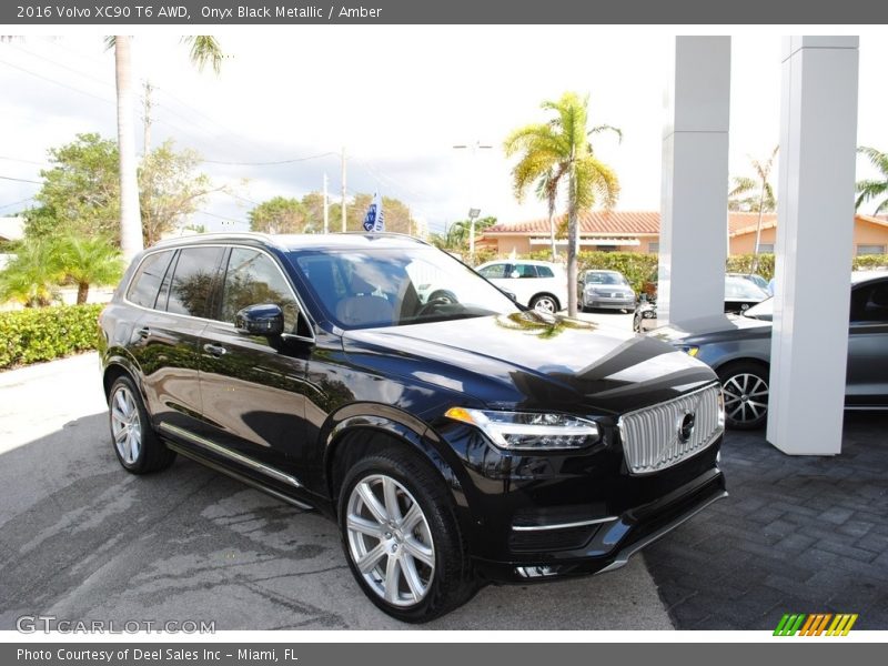 Onyx Black Metallic / Amber 2016 Volvo XC90 T6 AWD