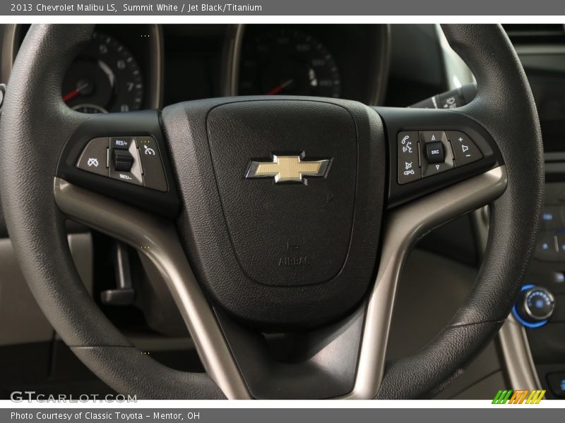 Summit White / Jet Black/Titanium 2013 Chevrolet Malibu LS