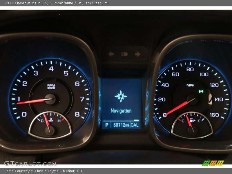 Summit White / Jet Black/Titanium 2013 Chevrolet Malibu LS