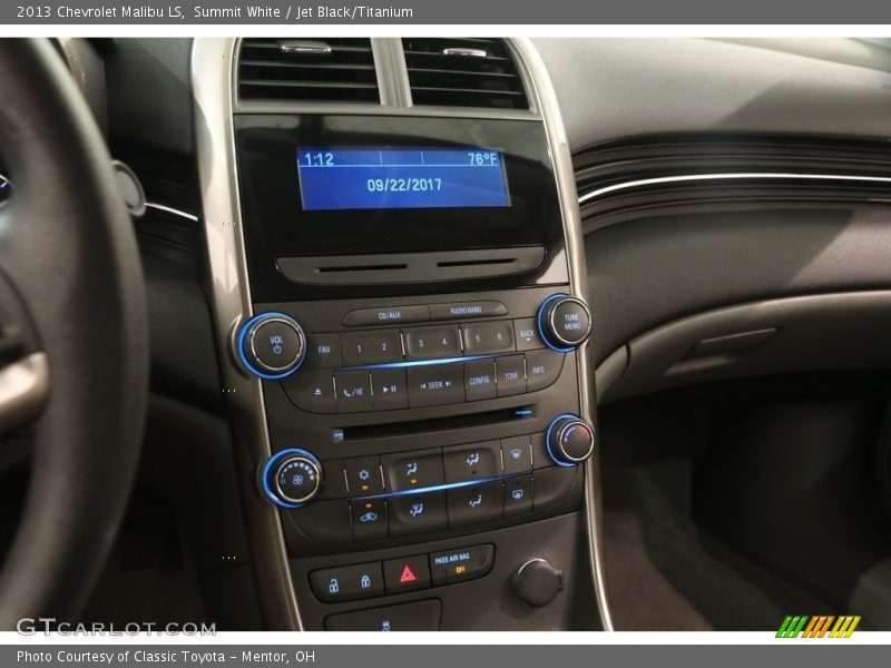 Summit White / Jet Black/Titanium 2013 Chevrolet Malibu LS