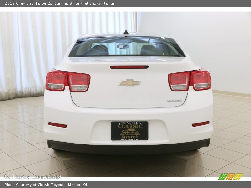 Summit White / Jet Black/Titanium 2013 Chevrolet Malibu LS