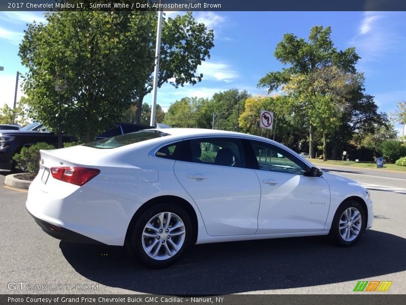 Summit White / Dark Atmosphere/Loft Brown 2017 Chevrolet Malibu LT