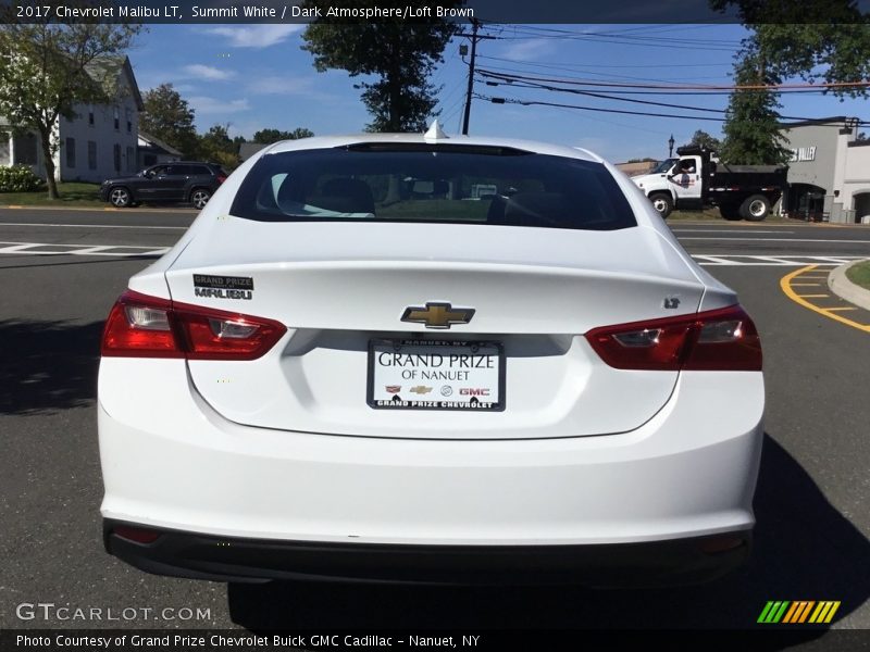 Summit White / Dark Atmosphere/Loft Brown 2017 Chevrolet Malibu LT