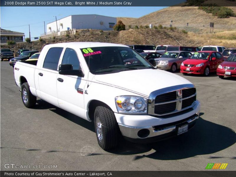 Bright White / Medium Slate Gray 2008 Dodge Ram 2500 SXT Mega Cab