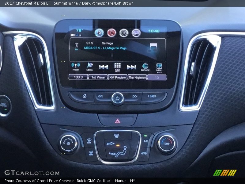 Summit White / Dark Atmosphere/Loft Brown 2017 Chevrolet Malibu LT