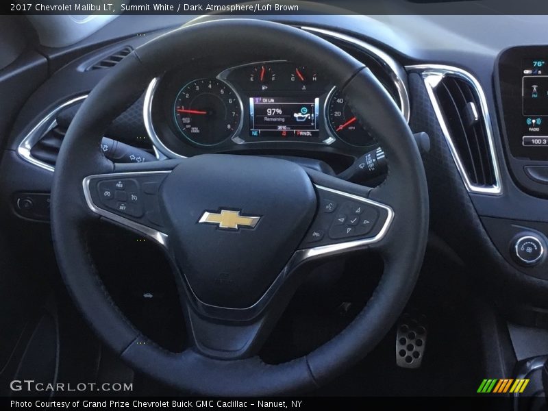 Summit White / Dark Atmosphere/Loft Brown 2017 Chevrolet Malibu LT