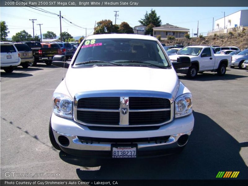 Bright White / Medium Slate Gray 2008 Dodge Ram 2500 SXT Mega Cab