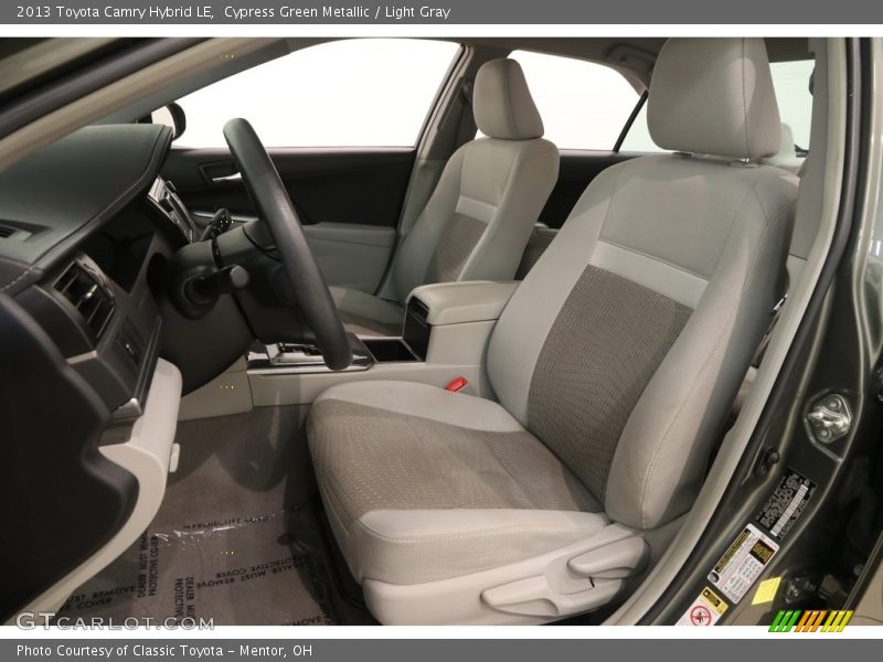 Cypress Green Metallic / Light Gray 2013 Toyota Camry Hybrid LE