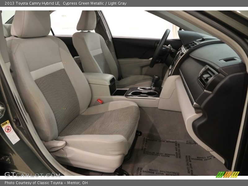 Cypress Green Metallic / Light Gray 2013 Toyota Camry Hybrid LE