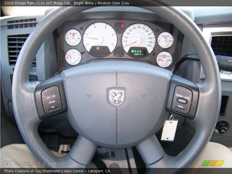 Bright White / Medium Slate Gray 2008 Dodge Ram 2500 SXT Mega Cab