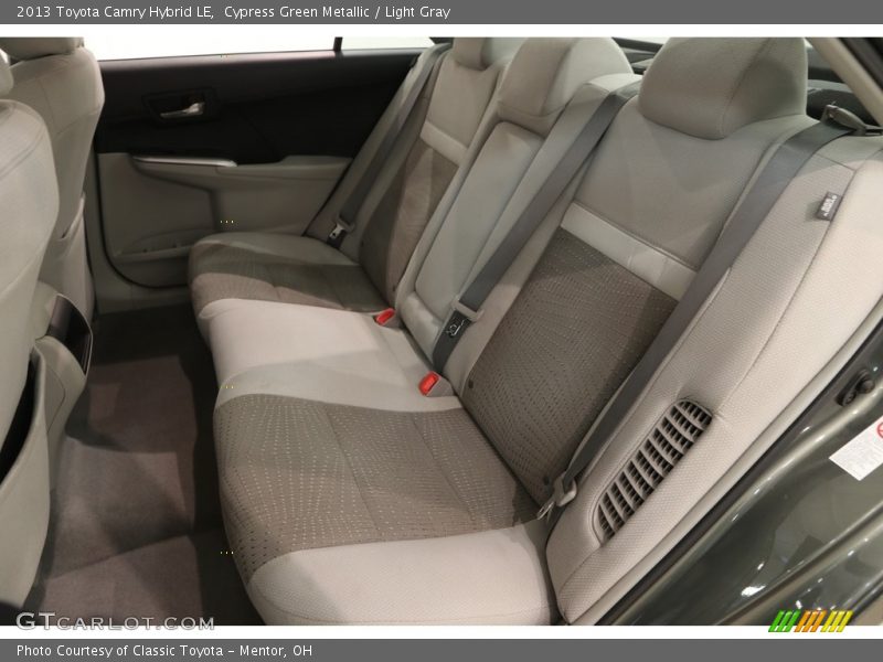 Cypress Green Metallic / Light Gray 2013 Toyota Camry Hybrid LE