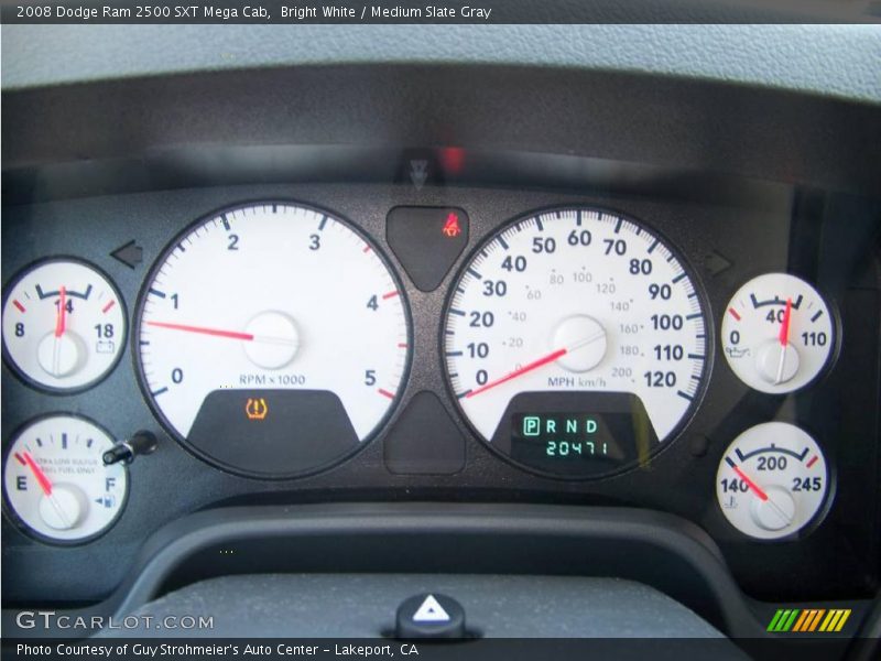 Bright White / Medium Slate Gray 2008 Dodge Ram 2500 SXT Mega Cab