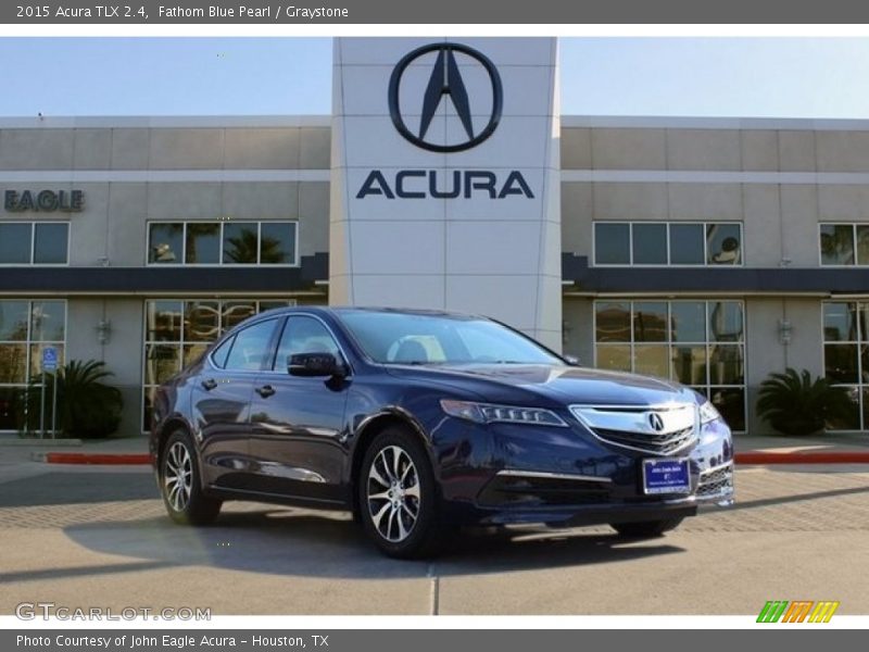 Fathom Blue Pearl / Graystone 2015 Acura TLX 2.4
