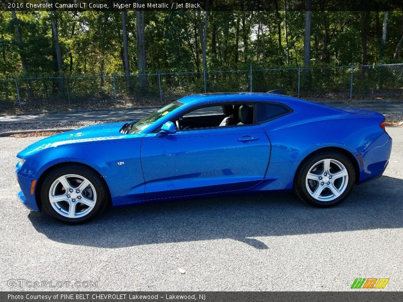 Hyper Blue Metallic / Jet Black 2016 Chevrolet Camaro LT Coupe