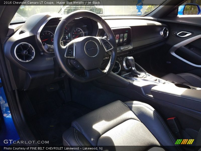 Hyper Blue Metallic / Jet Black 2016 Chevrolet Camaro LT Coupe