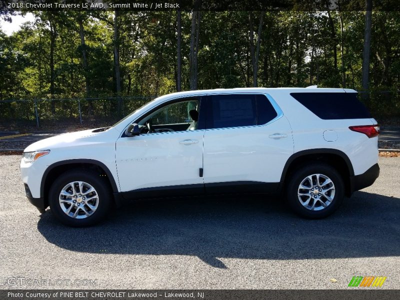 Summit White / Jet Black 2018 Chevrolet Traverse LS AWD