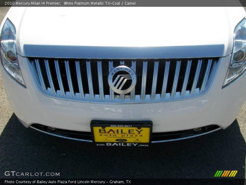 White Platinum Metallic Tri-Coat / Camel 2010 Mercury Milan I4 Premier
