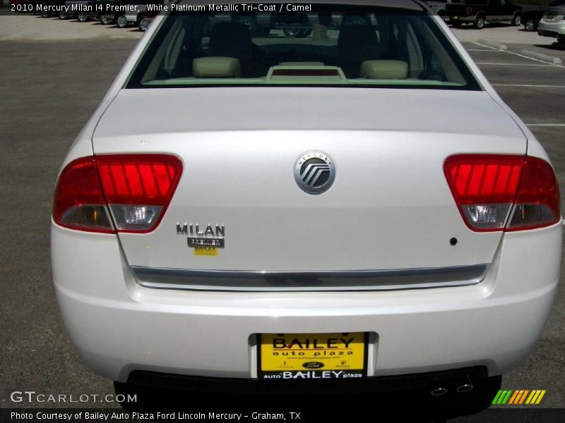 White Platinum Metallic Tri-Coat / Camel 2010 Mercury Milan I4 Premier