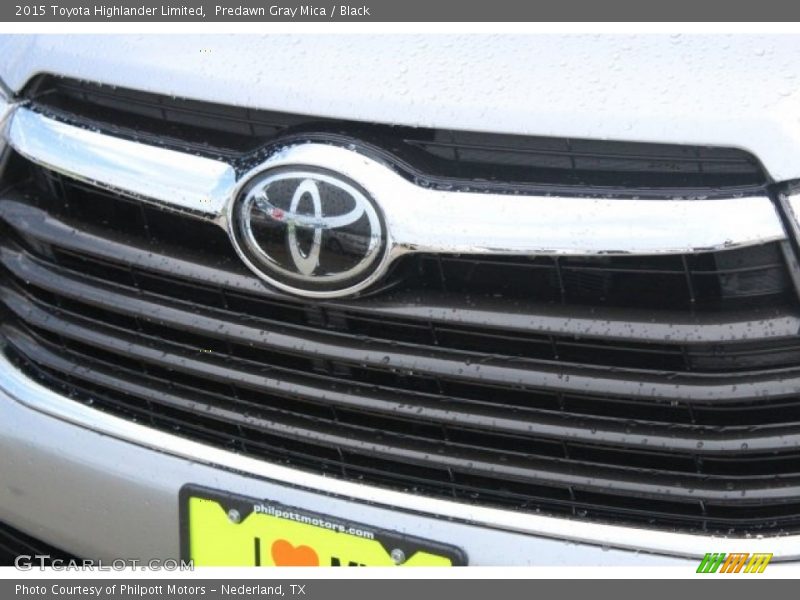 Predawn Gray Mica / Black 2015 Toyota Highlander Limited