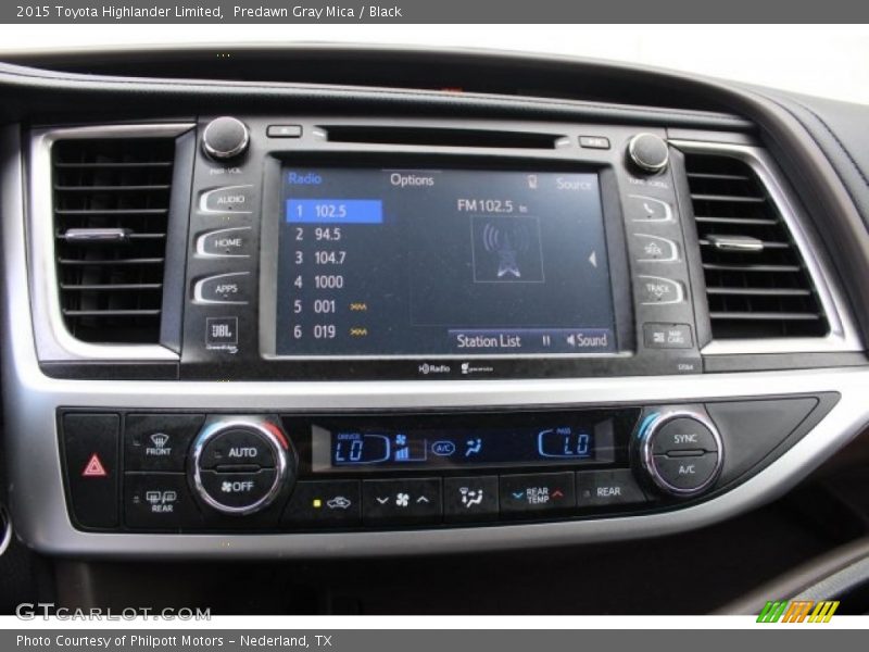 Predawn Gray Mica / Black 2015 Toyota Highlander Limited