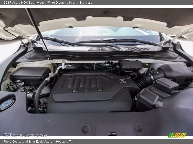 White Diamond Pearl / Espresso 2017 Acura MDX Technology