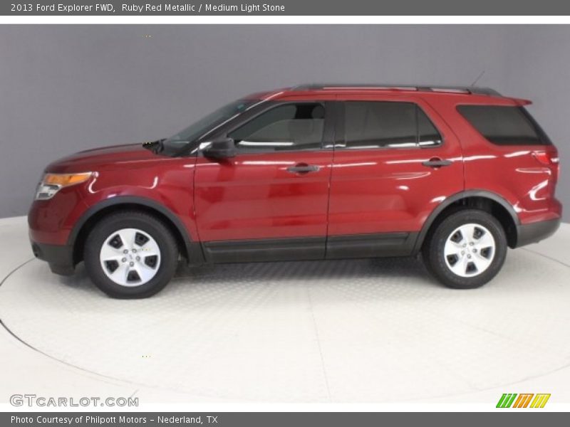 Ruby Red Metallic / Medium Light Stone 2013 Ford Explorer FWD