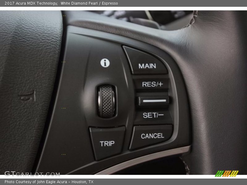 White Diamond Pearl / Espresso 2017 Acura MDX Technology