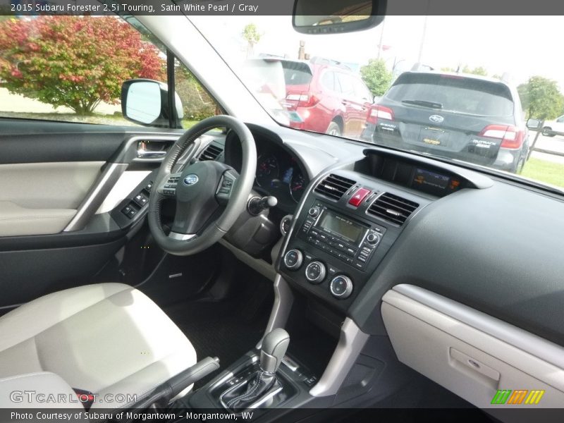Satin White Pearl / Gray 2015 Subaru Forester 2.5i Touring